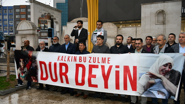 İsrail'in Gazze yönelik saldırıları Batman'da protesto edildi