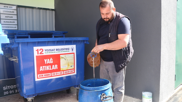 Yozgat'ta belediyenin topladığı atık bitkisel yağlardan biyodizel üretiliyor
