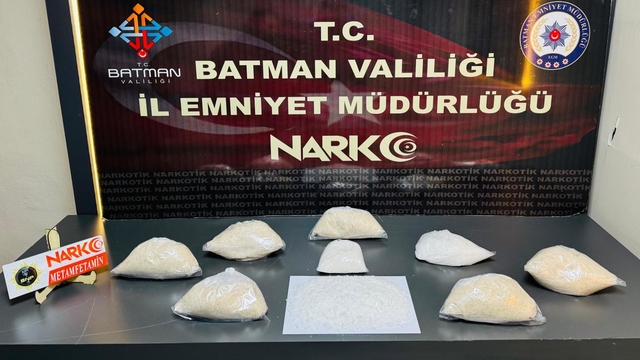 Batman'da 4 kilo 110 gram metamfetamin ele geçirildi