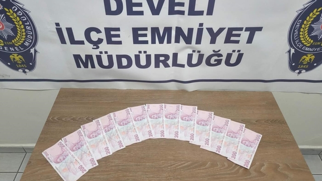 Kayseri'de sahte para ile alışveriş yapan zanlı yakalandı