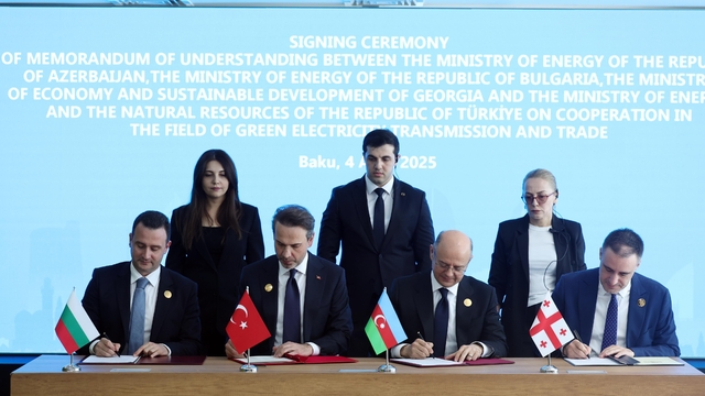 Türkiye, Azerbaycan, Bulgaristan ve Gürcistan "Yeşil Elektrik İletimi ve Ticareti Projesi" kapsamında mutabakat zaptı imzaladı