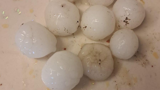 Derecik'te fındık büyüklüğünde dolu