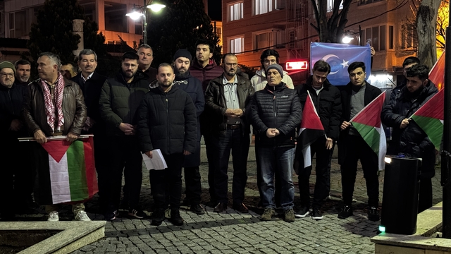 Kırklareli'nde, İsrail'in Gazze'ye yönelik saldırıları protesto edildi