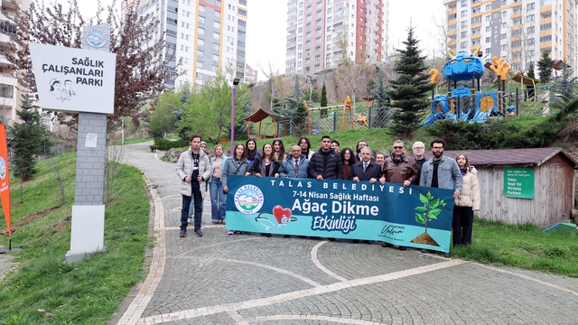 Talas'ta Sağlık Haftası dolayısıyla fidan dikildi
