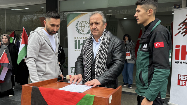Kastamonu'da, İsrail'in Gazze'ye yönelik saldırıları protesto edildi
