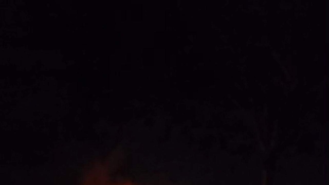 Badem bahçesinde saman ve araç lastiğiyle 'don' önlemi