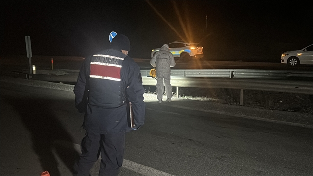 Kara yolu üzerinde bir aracın çarptığı yaya öldü, kaçan sürücü aranıyor
