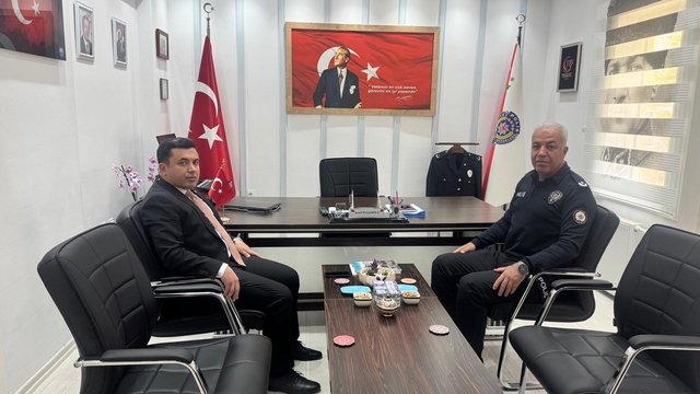 Anamur Cumhuriyet Başsavcısı Çatlı'dan Bozyazı Emniyet Müdürü Paşaoğlu'na ziyaret