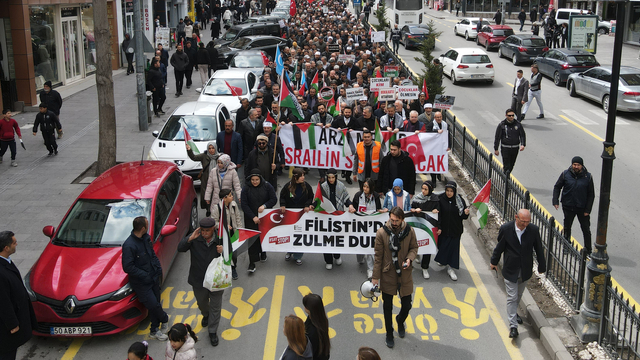 Nevşehir'de Gazze'ye destek yürüyüşü düzenlendi