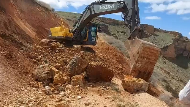 Keban'da kaya düşme riskine karşı çalışma başlatıldı