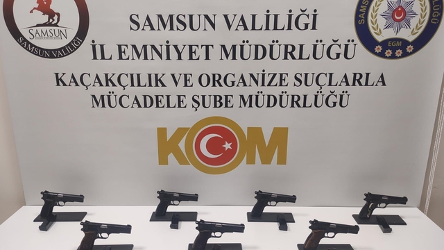 Samsun'da kaçak silah ticareti operasyonunda 3 zanlı yakalandı