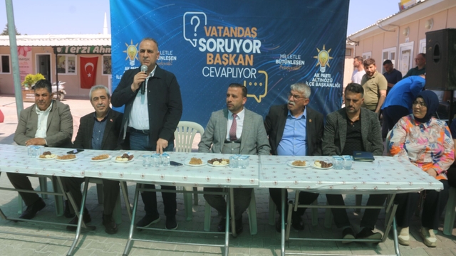 Altınözü Belediye Başkanı Rıfat Sarı, vatandaşlarla bir araya geldi