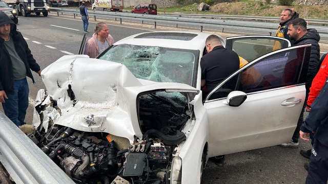 Gümüşhane'de trafik kazasında 2 kişi yaralandı