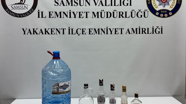 Samsun'da sahte içki operasyonunda bir kişi yakalandı