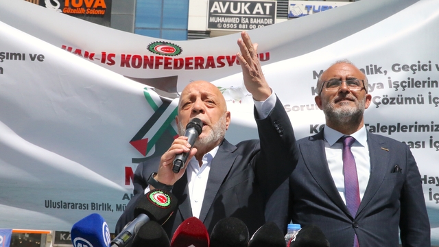 HAK-İŞ Genel Başkanı Arslan, Van'da işten çıkarılan belediye çalışanlarını ziyaret etti: