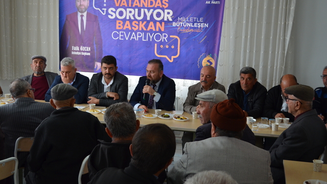Şabanözü Belediye Başkanı Faik Özcan vatandaşlarla buluştu