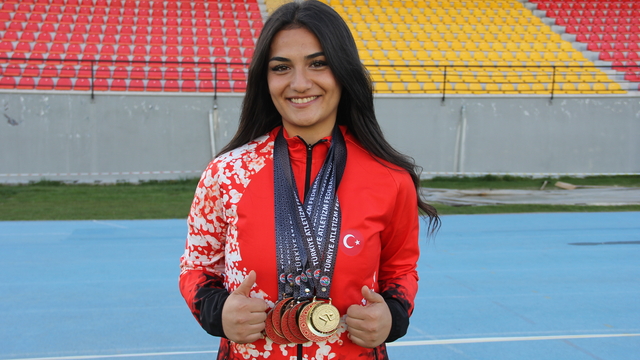 Türkiye şampiyonu milli atlet Sinem Yurt'un hedefi EYOF'ta şampiyonluk