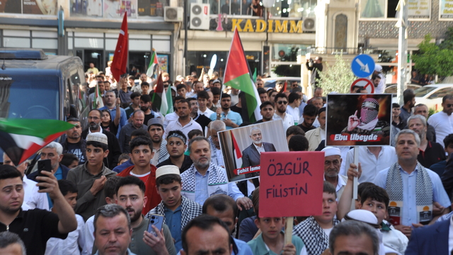 Mardin'de, Gazze'ye destek yürüyüşü düzenlendi