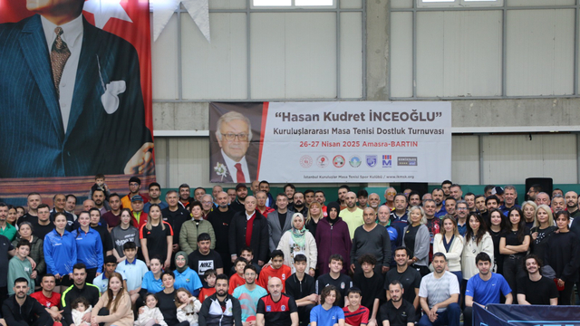 Amasra'da kurumlararası masa tenisi turnuvası düzenlendi