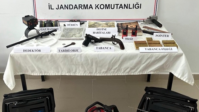 Patlayıcı kullanarak define arayan 14 şüpheli gözaltında