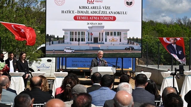 Kırklareli'nde okul inşaatı temeli törenle atıldı