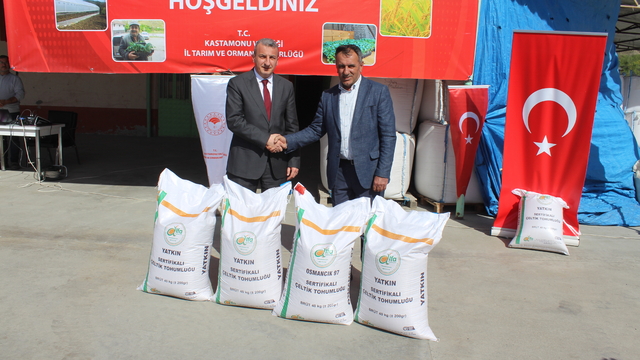 Kastamonu'da 212 çiftçiye 52 ton çeltik tohumu dağıtıldı