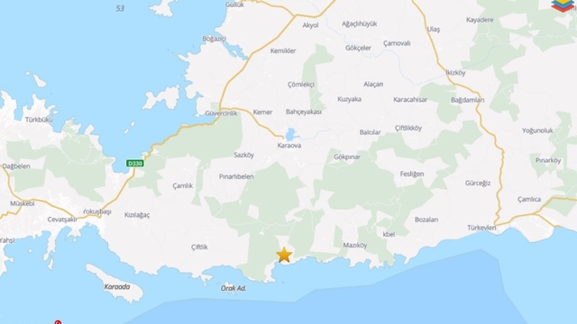 Bodrum'da 4.1 büyüklüğünde deprem