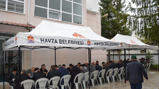 Havza'da afet kurbanı kesildi