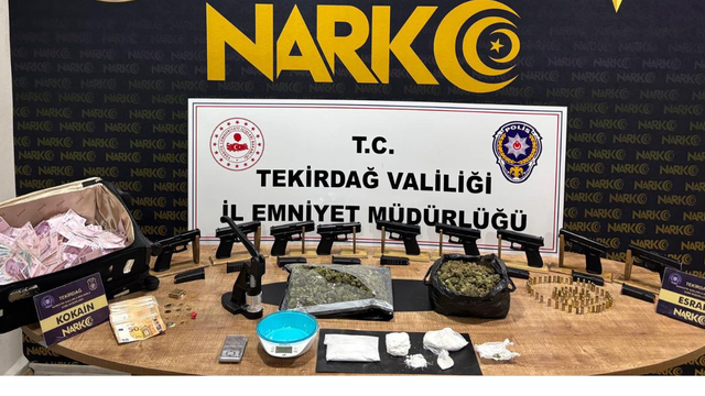 Tekirdağ'daki 'uyuşturucu ve silah' operasyonunda 2 tutuklama
