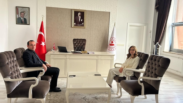 Gökçebey Kaymakamı Kahraman Şıktaş, Korgun Kaymakamını Gür'ü ziyaret etti