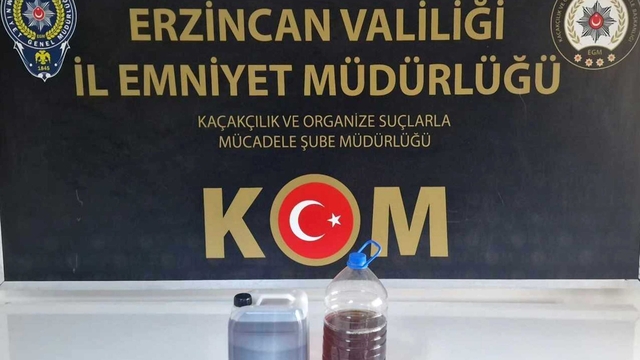 Erzincan'da sahte içki operasyonunda 1 kişi gözaltına alındı