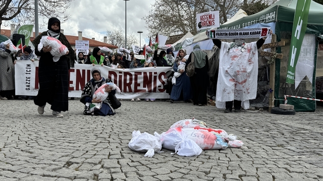 Konya'da İsrail'in Gazze saldırıları protesto edildi
