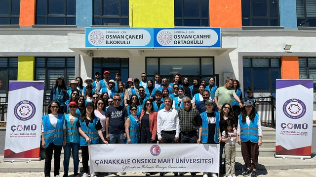 Çan'da okullar renklendirildi