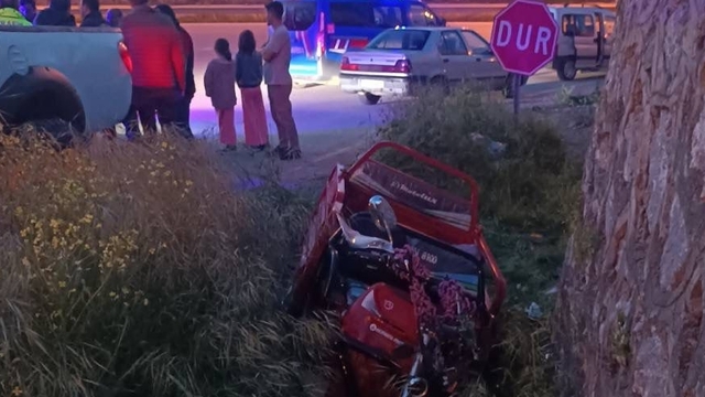 Samsun'da devrilen motosikletin sürücüsü ağır yaralandı