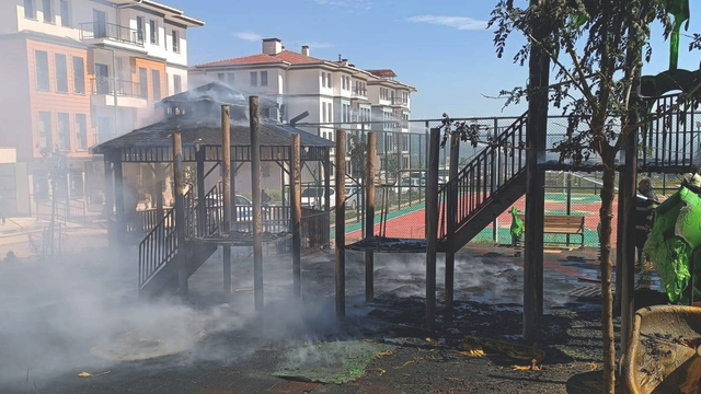 Gaziantep'te çocuk parkında yangın