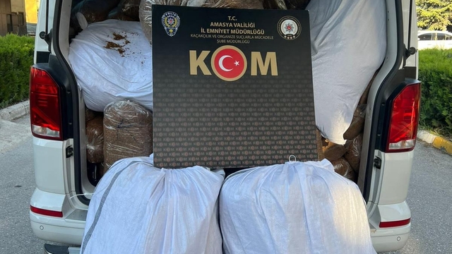 Amasya'da 1.2 ton kıyılmış tütün ele geçirildi; 1 gözaltı