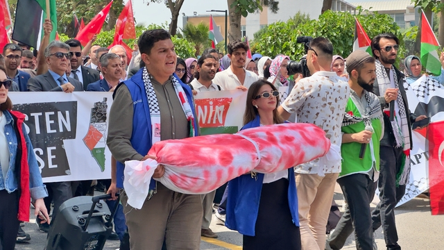 Osmaniye'de üniversite öğrencilerinden Filistin'e destek yürüyüşü