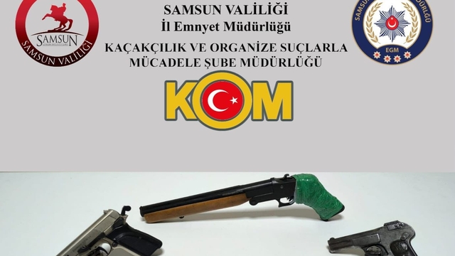 Bafra'da silah operasyonunda bir şüpheli yakalandı