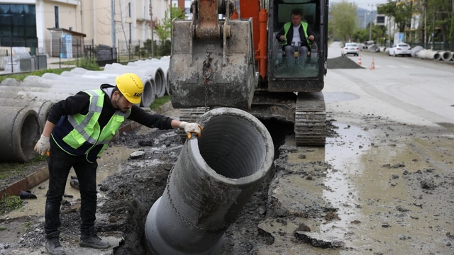 Samsun'da altyapı çalışmaları sürüyor