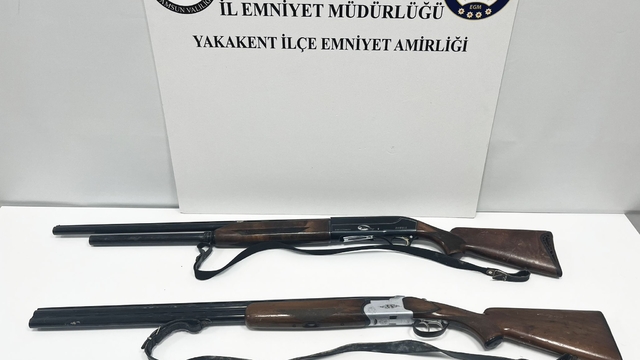 Samsun'da ruhsatsız 2 tüfek ele geçirildi