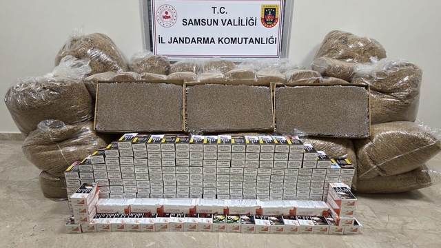 Samsun'da 1 ton 75 kilogram kaçak tütün ele geçirildi