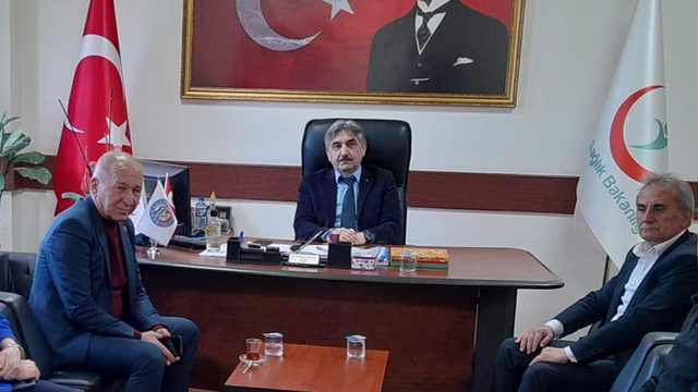 MHP İlçe Başkanı Orhan'dan başhekim Başkaya'ya ziyaret