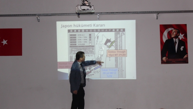 Japon deprem uzmanı Moriwaki, Yeniçağa'da öğrencilerle buluştu