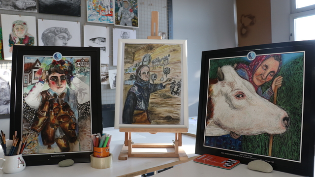 Ortaokul öğrencisi "Artvin dağlarında Dürdane teyze" tablosuyla uluslararası yarışmada birinci oldu