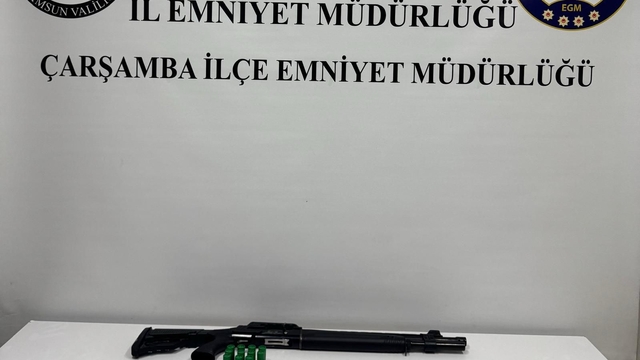 Çarşamba'da silah ve mühimmat ele geçirildi