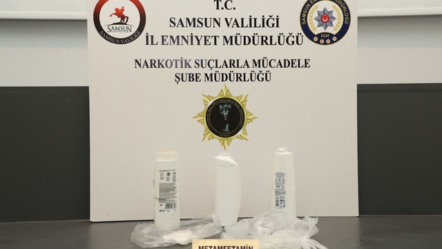 Samsun'da şampuan kutusunda uyuşturucu ele geçirildi