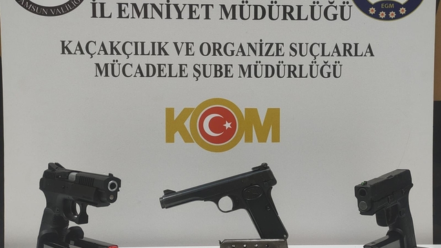 Samsun'da ruhsatsız silah operasyonunda 1 kişi yakalandı