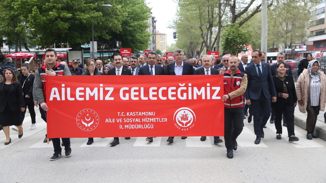 Kastamonu'da "Aile Haftası" yürüyüşü gerçekleştirildi