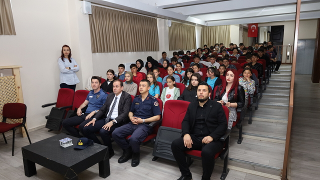 Orta'da öğrencilere trafik eğitimi verildi