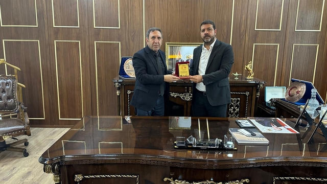 Diyarbakır Aile ve Sosyal Hizmetler Müdürü Aydın Polat'tan iş insanı Bozkuş'a ziyaret